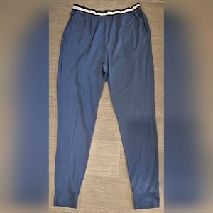 Fashion Nova Elastic Waistline Pajama Lounge Jogger Pants Blue Medium